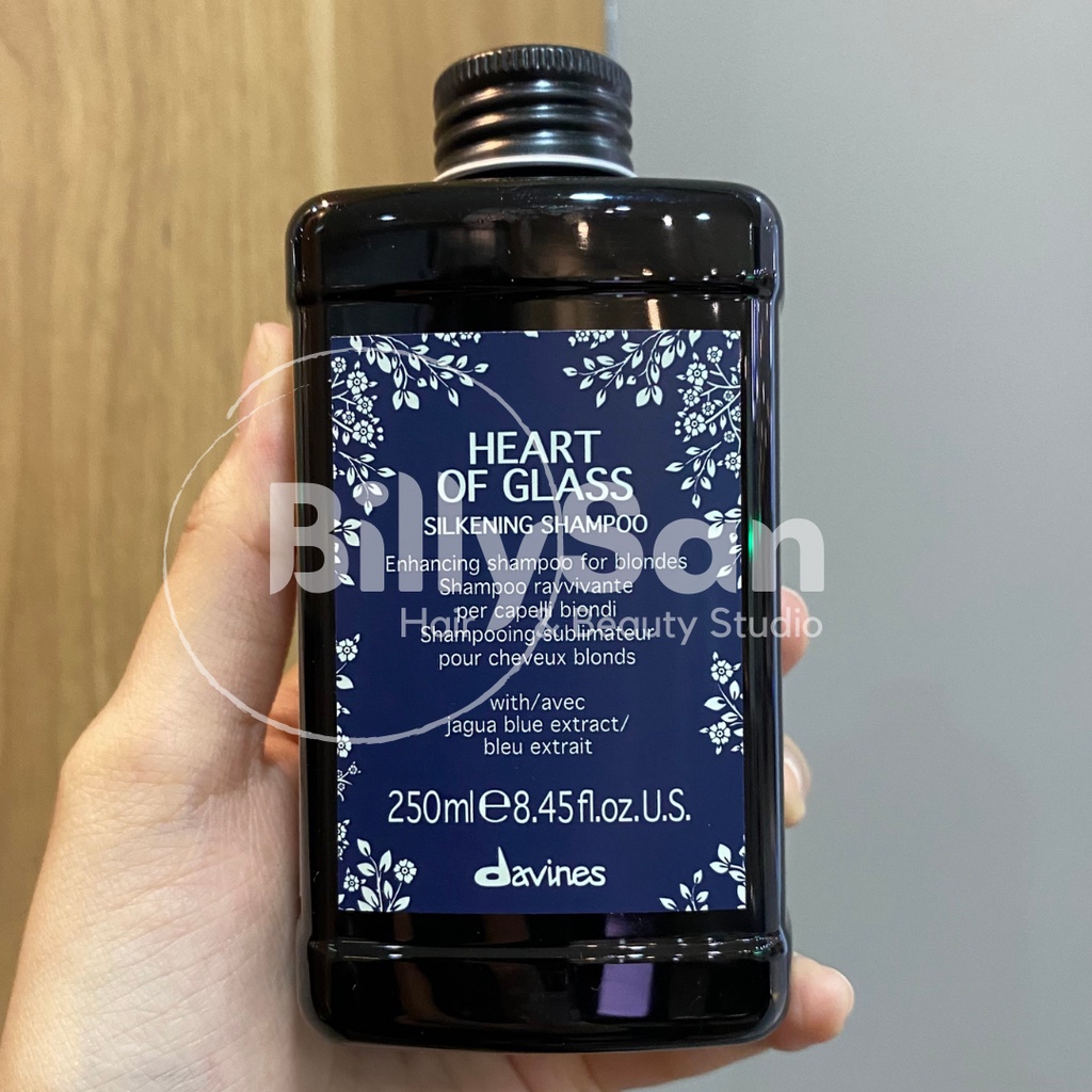 

Davines HEART OF GLASS Silkening Shampoo 250ml rambut blonde, platinum