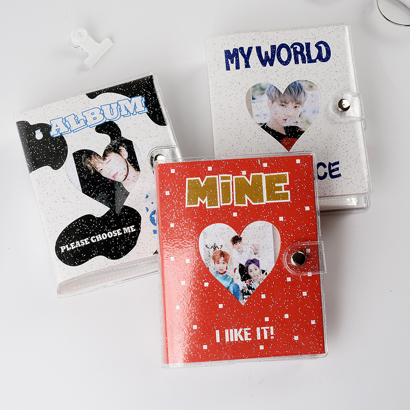 Album Foto Mini Shiny Untuk Kartu KPOP LOMO 3inch Photocard Fuji Instax &amp; Name Card 7s 825 50s Tempat Foto Mini