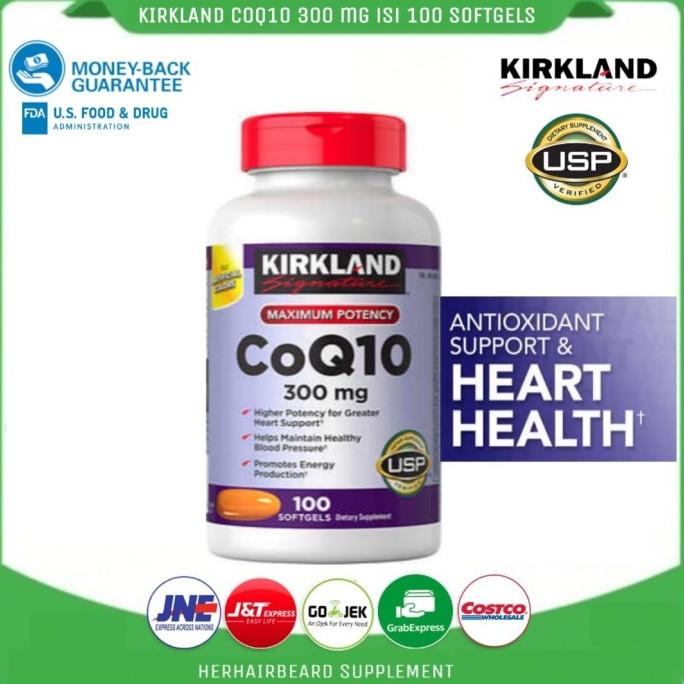 kirkland maximum potency co Q10 300mg isi 100 softgels/coQ10 300mg Lc