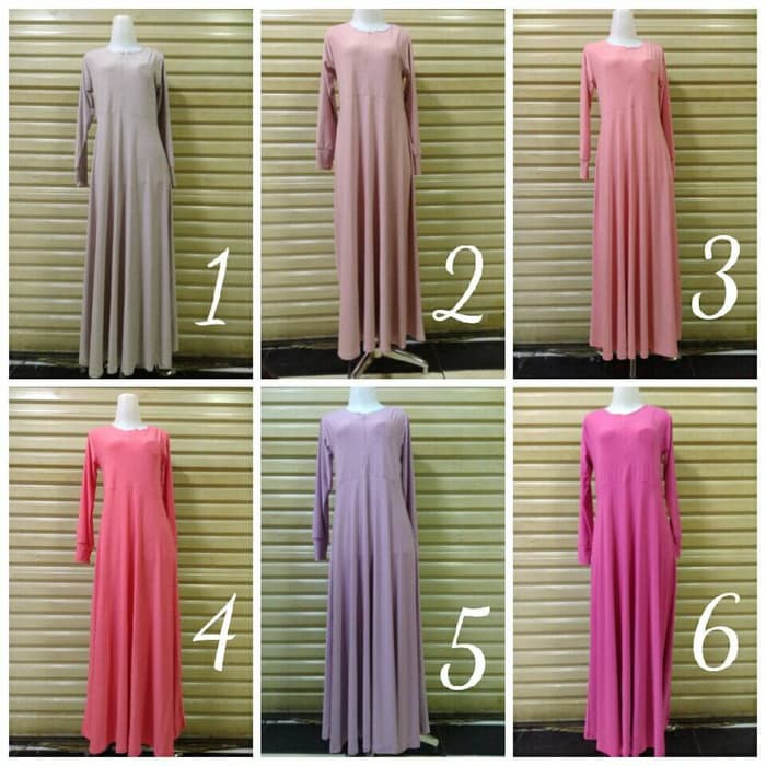 Gamis Jersey Payung Haji Umroh Polos Ika Fashion Tanah Abang Murah
