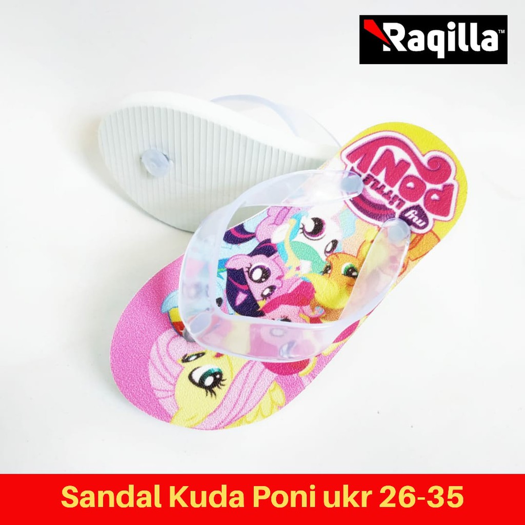 Sandal jepit anak kuda poni sendal anak kudaponi sandal jepit kuda poni my little pony 26-35