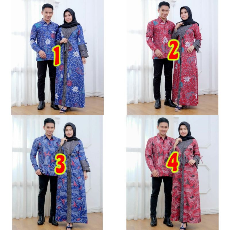 BAJU BATIK COUPLE GAMIS JUMBO MODERN || BATIK COUPLE PESTA KONDANGAN