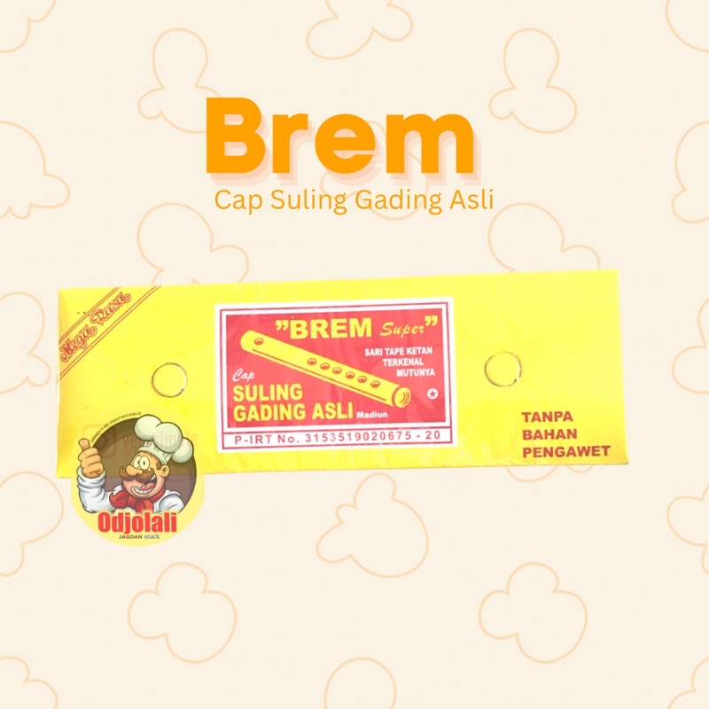 

Brem cap Suling Gading Asli ukuran kecil