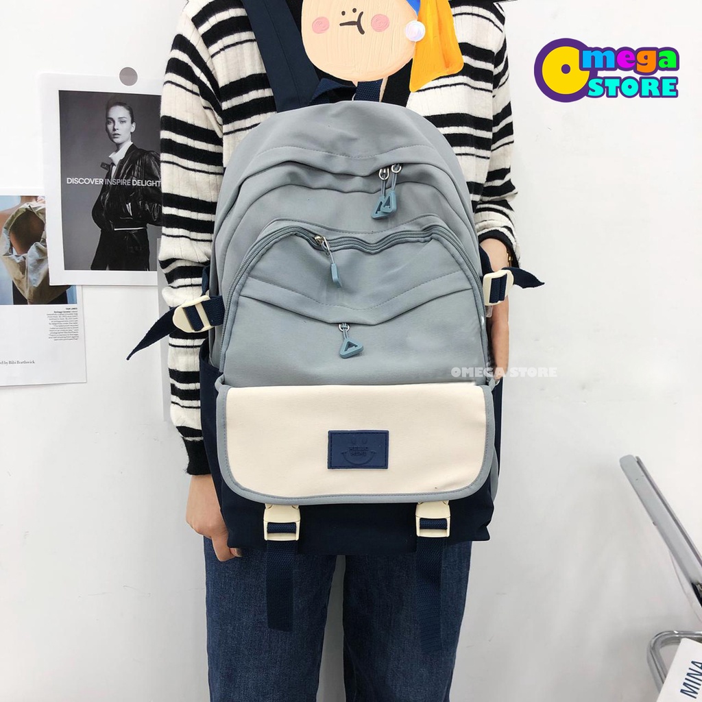 Tas Ransel Wanita Tas Remaja Kekinian Tas Sekolah Pria Wanita Backpack Fashion Korea Trandy - 211