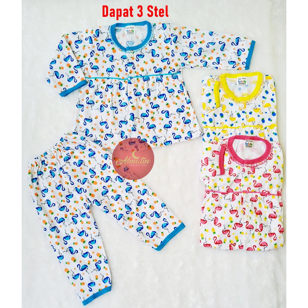 3 Stel Setelan Baju Bayi 3-18 Bulan, Kaos Anak Lengan Panjang, Lucu, Keren, Murah Berkualitas