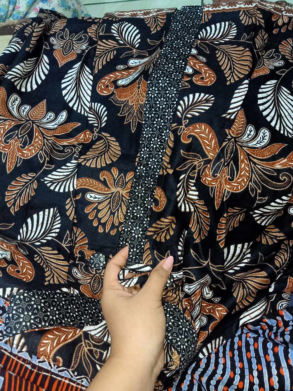 Tey-17 Batik Wanita Asj Sa Hrb026 Kenongo Kemeja Tosca Pendek