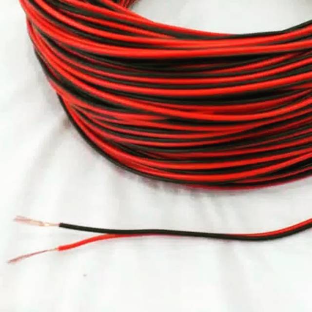  KABEL  SERABUT KABEL  LISTRIK HITAM  MERAH  2x23x0 14 KABEL  