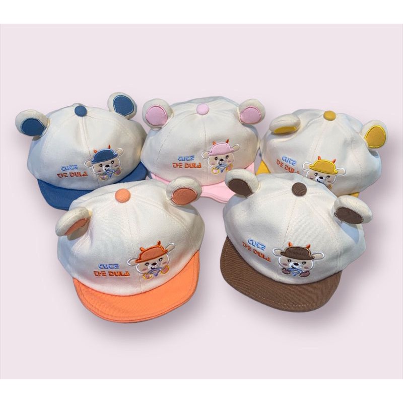 TOPI IMPORT 3D BORDIR CUTE THE COW