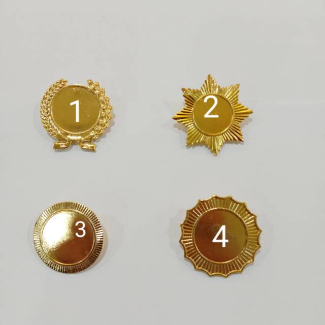 Pin Kuningan Kosongan Polosan Pin Padi Kapas Matahari Bulan Bintang Polos Peniti Bagus