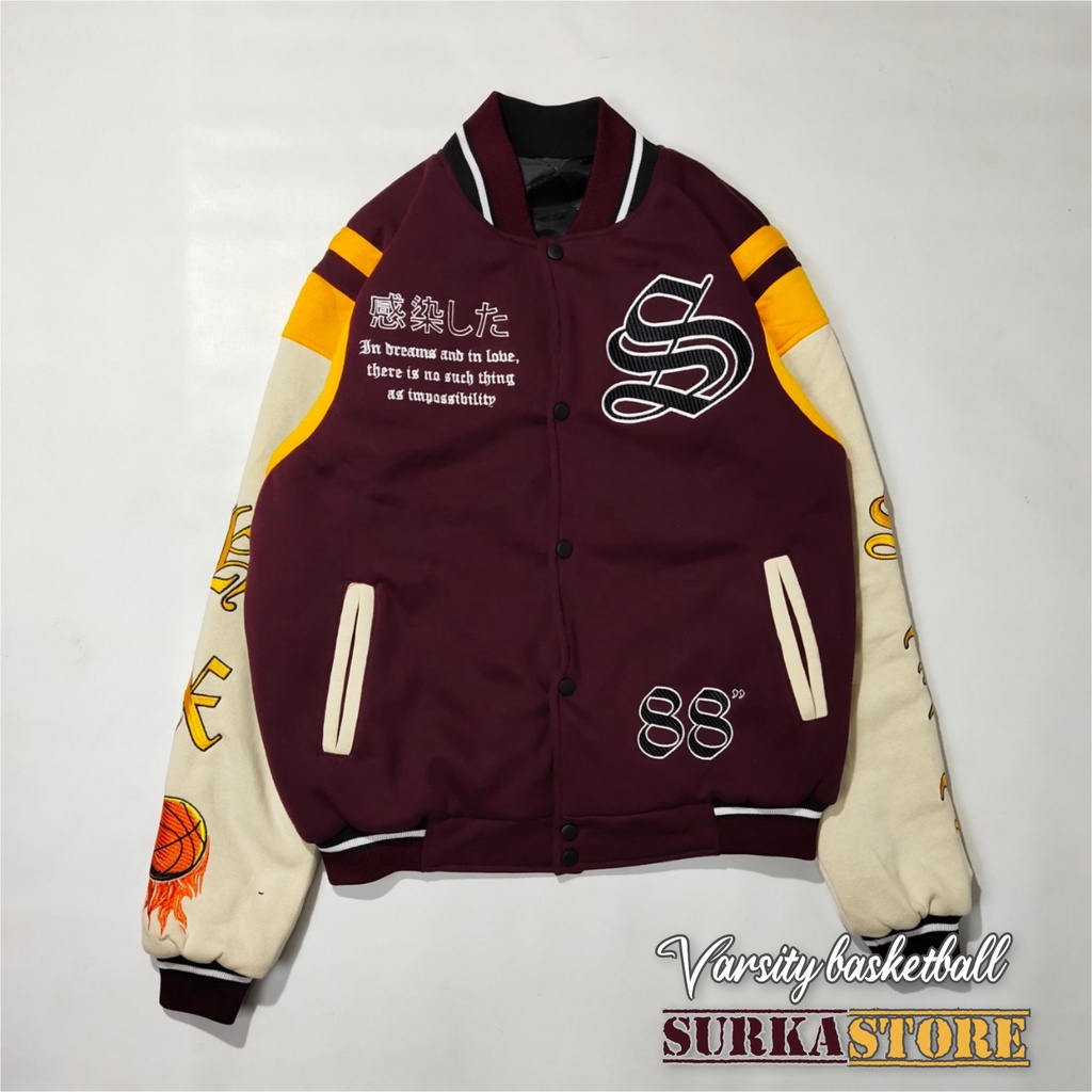 JAKET VARSITY PRIA  JAKET BASEBALL PREMIUM UNISEX VINTAGE SALVIO HEXIA