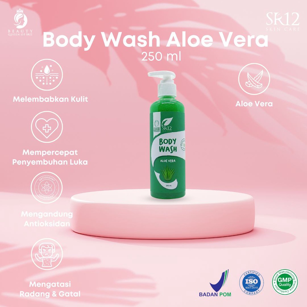 Body Wash Aloe Vera SR12 Sabun Mandi Cair Menghaluskan Kulit Tubuh MEngatasi Jerawat Di Badan