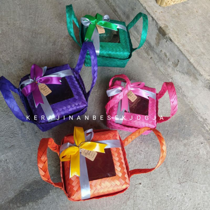 BESEK JINJING 18X18CM MPS WARNA + FREE THANKYOU tas besek besek warna besek jinjing