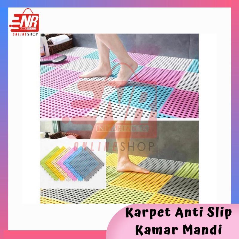 Karpet Kamar Mandi Anti Slip ukuran 30x30cm / Alas Anti Slip