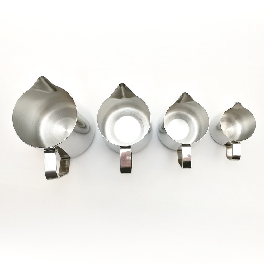 OneTwoCups Gelas Pitcher Kopi Espresso Latte Art Stainless Steel 200ml 150mlJ068 Silver Grab Medan