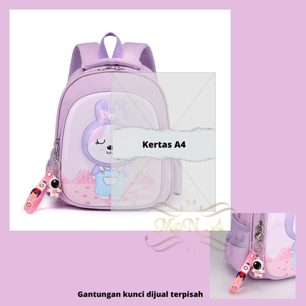 [MTOYS] Tas Sekolah PG/PAUD TK Motif Hewan Timbul Lucu Imut Keren Kualitas Import Premium -M0190