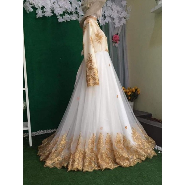 set gaun akad syari (gaun jilbab cadar veil)