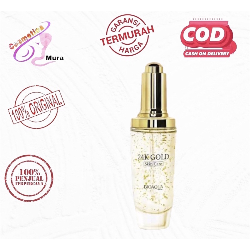 [ 50 ml / besar ] Bioaqua Serum 24 K gold Bpom Original || BIOAQUA SERUM GOLD 24K 50ML BPOM