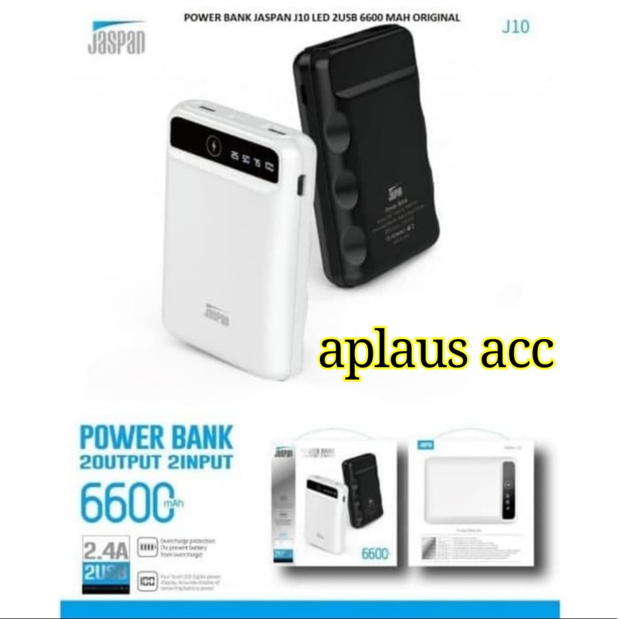 Jaspan PowerBank 2Output 2Input J10 6600 mAh