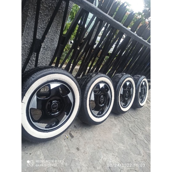 4 Velg R14 PCD 100+Ban 175/65 brio calya sigra agya ayla vios jazz yaris picanto karimun atoz visto sirion wagon clasy charade