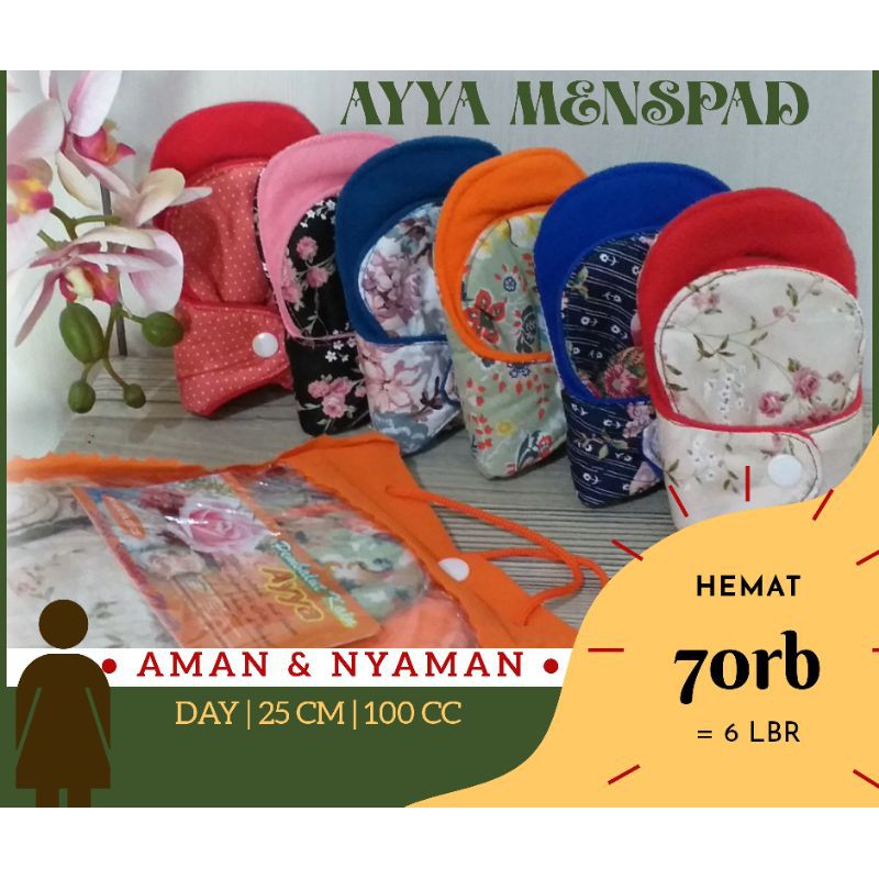 Pembalut Katun haluuus Ayya tipe Bintang Day Night &amp; mix use paket isi 3 atau 6 lembar