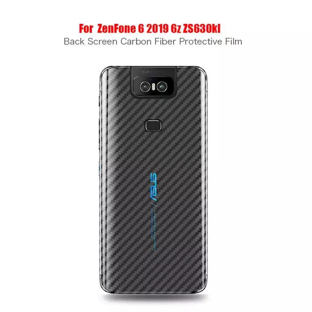 Asus Zenfone 6 2019 Skin Carbon Garskin Anti Gores Belakang