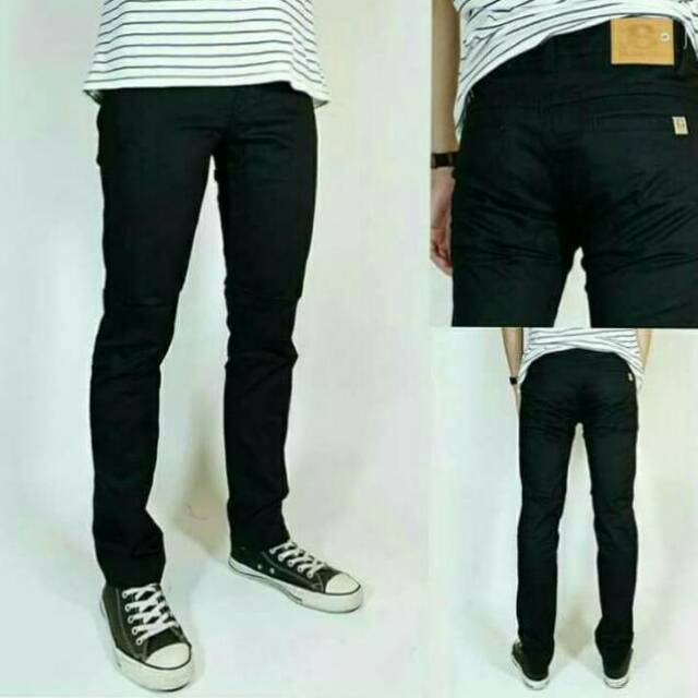 Celana Long Chino pants hitam pekat