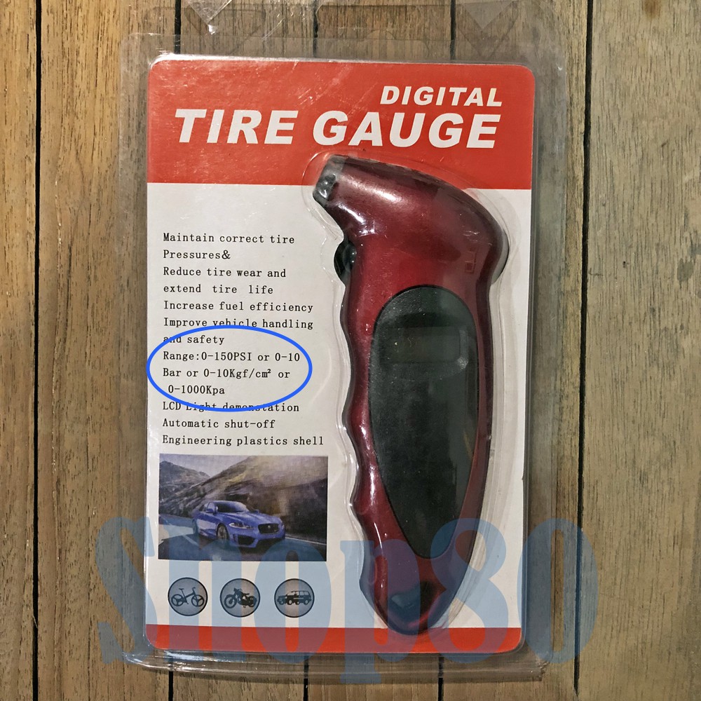 Pengukur Tekanan Angin Ban Alat Ukur Digital Tire/Tyre Pressure Gauge