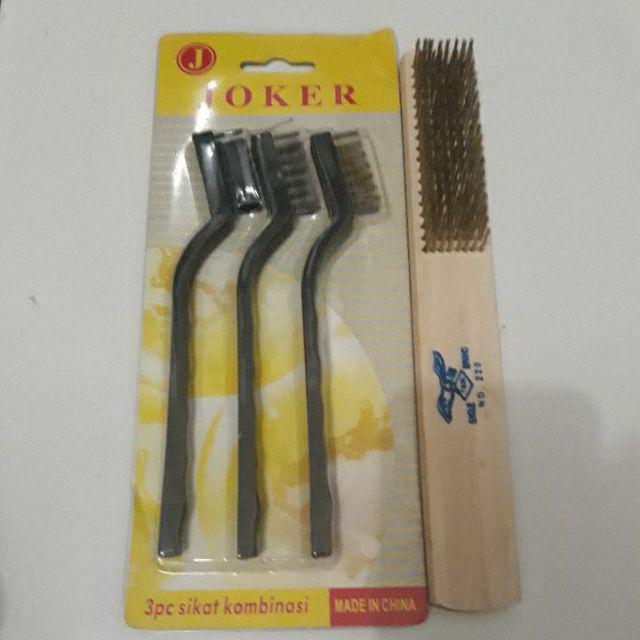 Sikat Kawat Mini Set 3 Pcs - Sikat Kawat Set 3 In 1