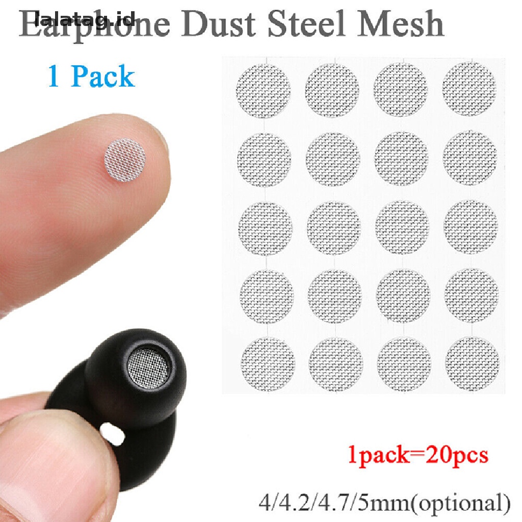 (Flyag) 20pcs Jaring Mesh Baja Anti Debu 4mm 4.2mm 4.7mm 5mm Untuk Aksesoris Earphone DIY