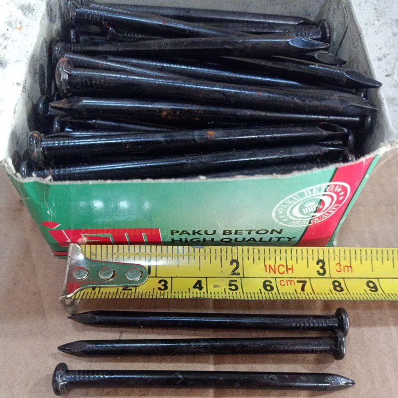 Paku Baja/Paku Beton hitam, panjang 8cm
