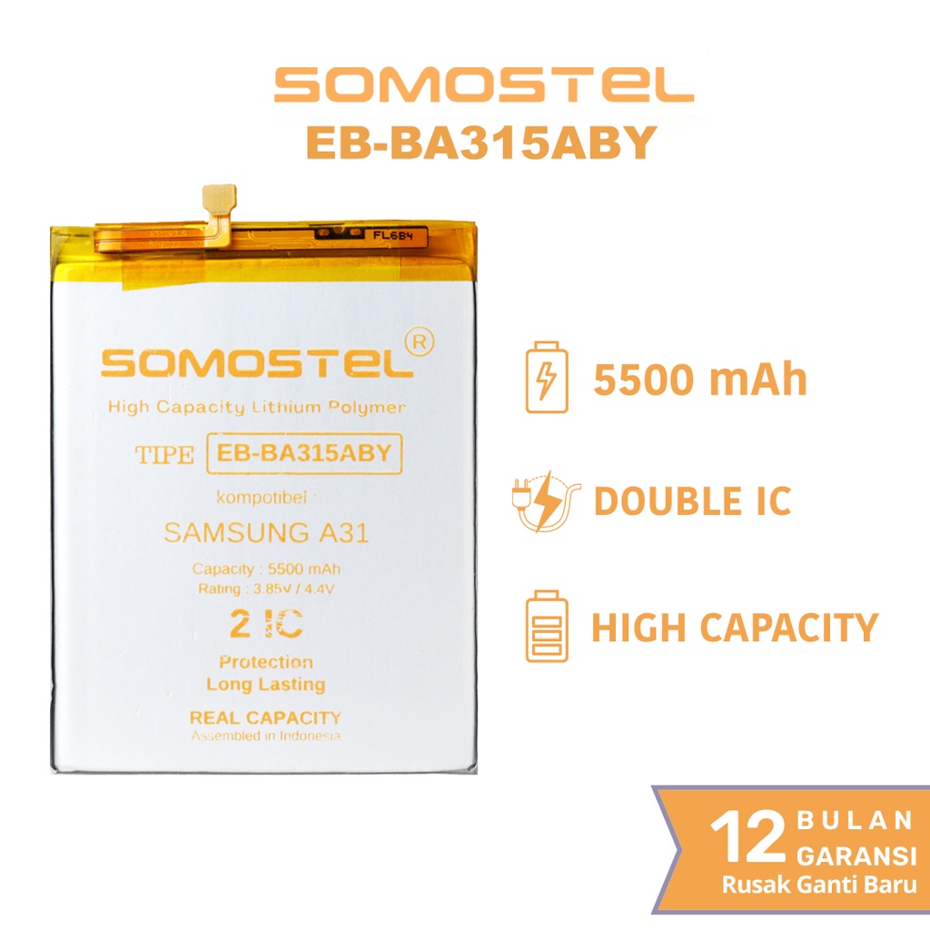 Somostel - EB BA315ABY Samsung A31 Batre Batrai Baterai