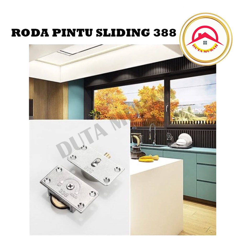 Roda Pintu Lemari Geser / Sliding SD 388 Pasangan Rel UM