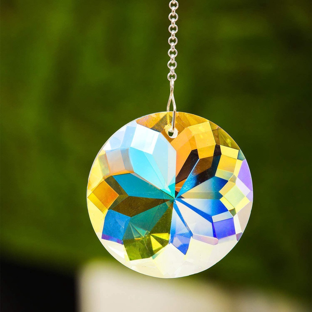 Populer Suncatcher Stained Window Bahan Metal Hiasan Jendela Dekorasi Gantung Liontin Gantung Kristal