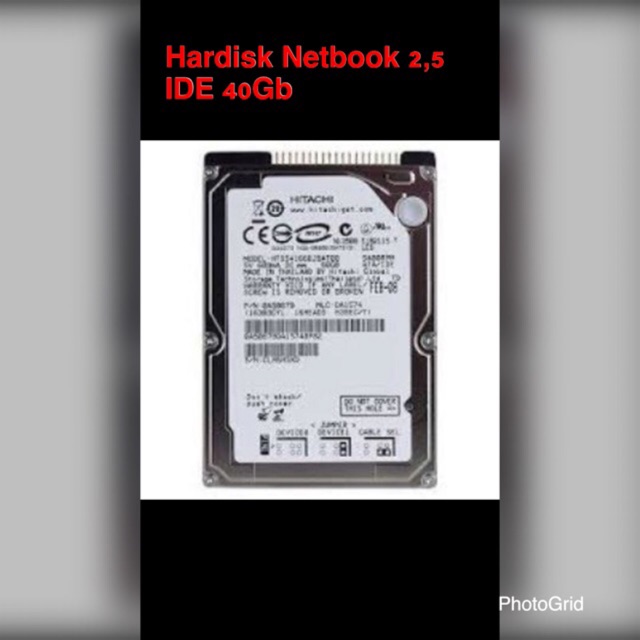 Hardisk Laptop IDE 2,5”  40 GB (Garansi 1 Bulan)