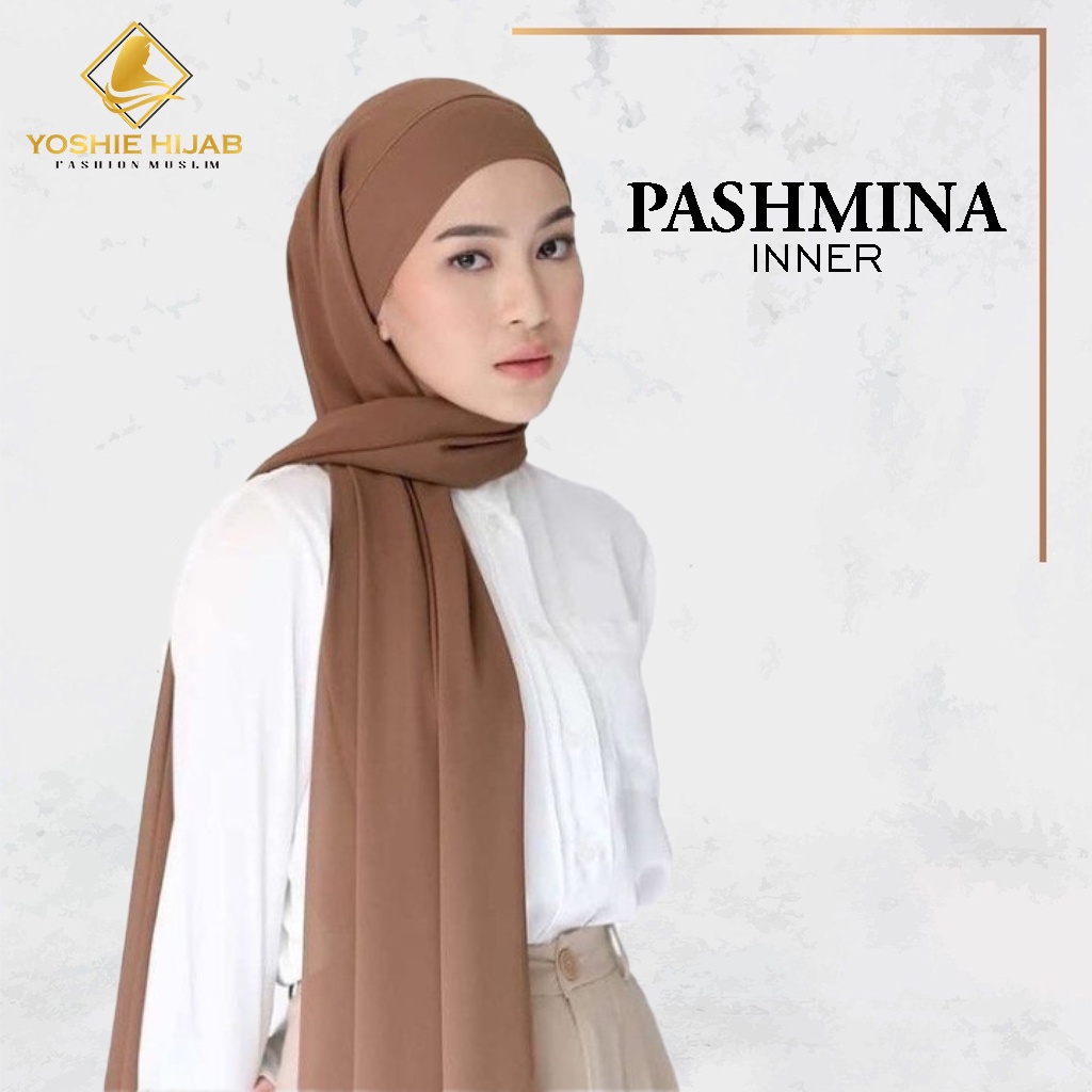 TERMURAH PASHMINA INNER 2IN1 / PASHMINA instan CERUTY BABY DOLL 180x75