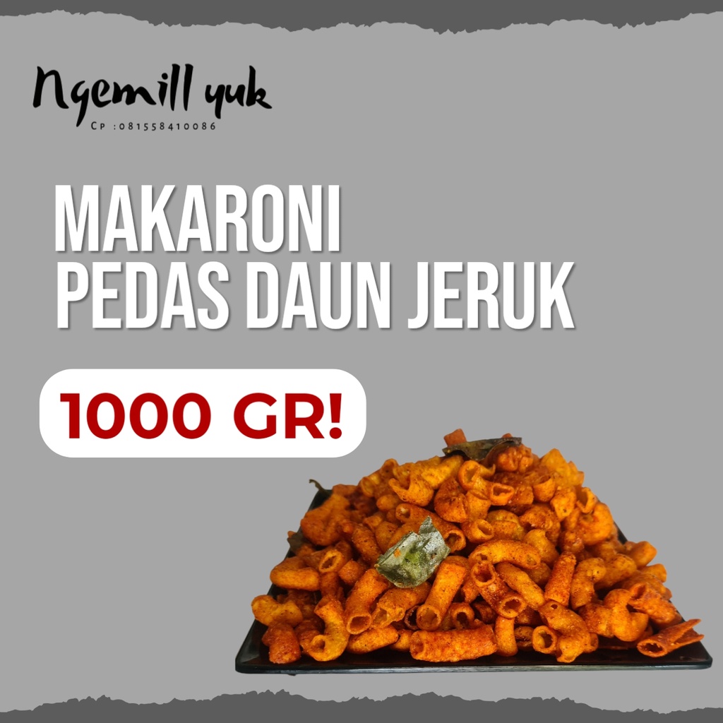 

Makaroni Pipa Pedas Daun Jeruk 1000 Gr Promo Harga Resseler/Grosir