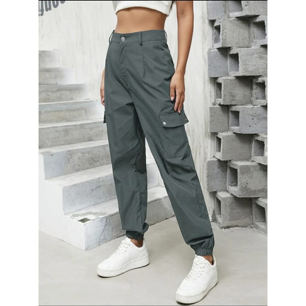 Celana solid cargo pants// celana pria wanita