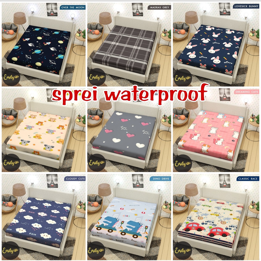 Sprei Waterproof anti air anti ompol uk 180 x 200