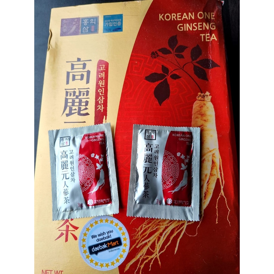 [Ready stock] 10pcs Korean One Red Ginseng Tea Korea 3 gr