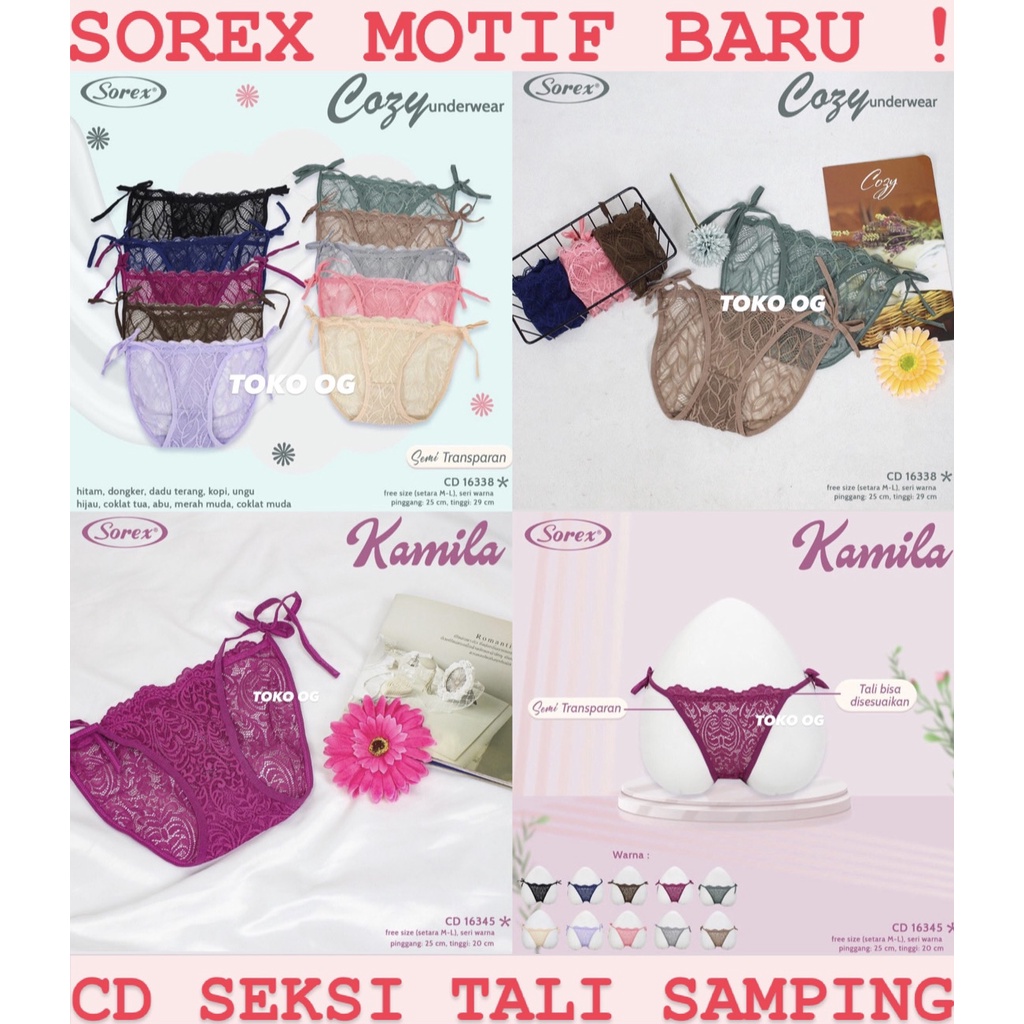 CD CELANA DALAM SOREX RENDA BRUKAT IKAT SAMPING / CD GSTRING TALI SAMPING 16315 ; 16306 EXTRASIZE