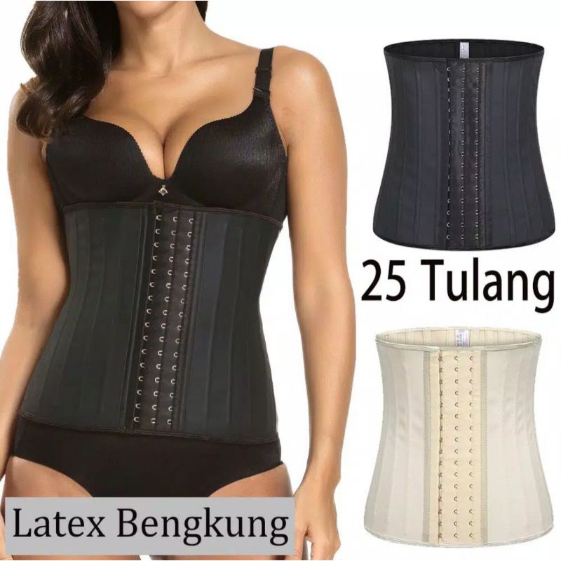 25 Bones Latex Korset(NUDE size L)