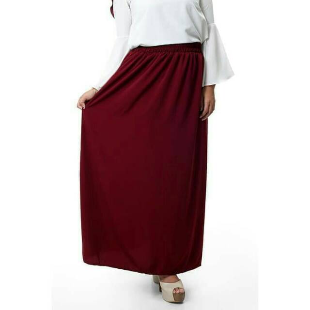 Rok Wolfis Polos Murah / Rok Polos Payung wolfis /  Rok polos Panjang