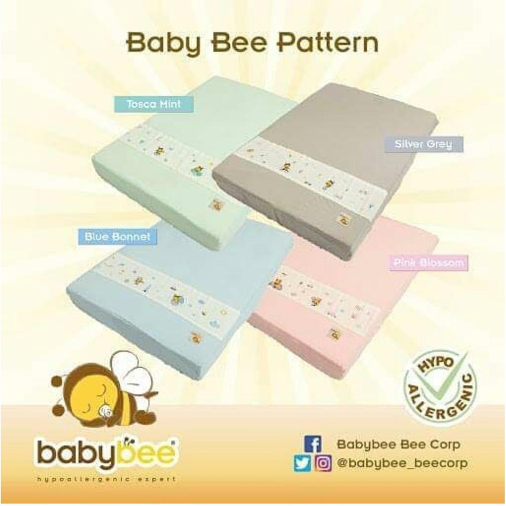 Babybee Fine Bed Linen Print Sprei Baby Bee Size 95 x 65cm