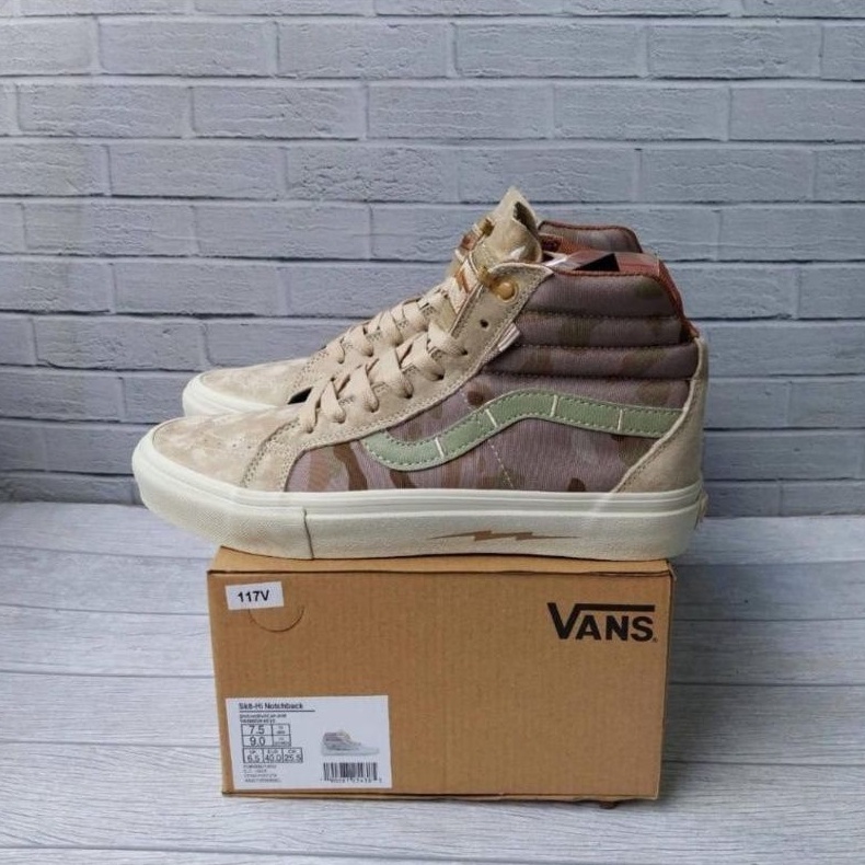 Vans Sk8hi Notchback Defcon Camo Brown White High Version