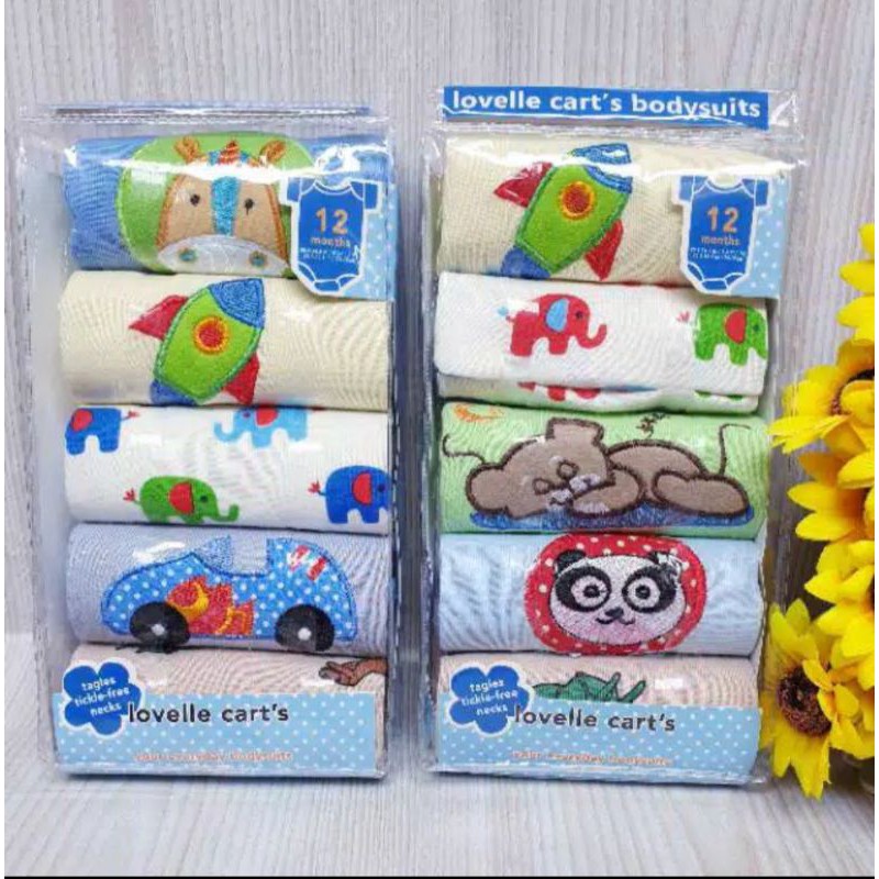grosir 1pak(5pcs)_ jumper bayi size 3-6-9-12 mont / jumper pendek Lovely