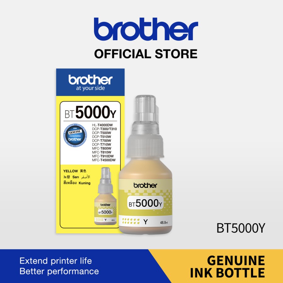 YELLOW Brother BT5000Y Tinta Printer - Ink Cartridge KUNING 100% ORIGINAL BT5000