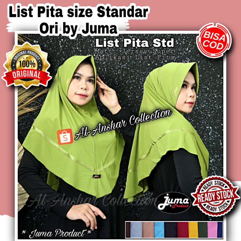 HIJAB ORI JUMA LIST PITA SIZE STANDAR