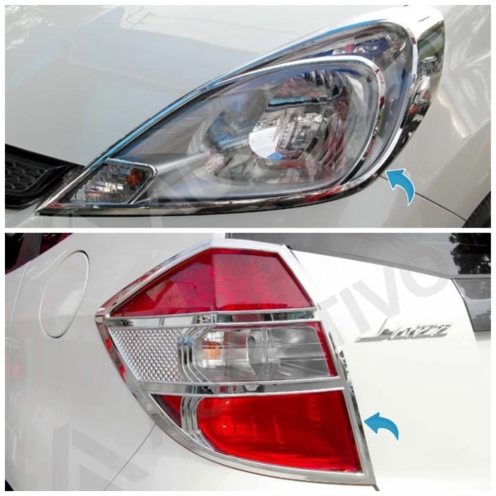 Paket Garnish garnis lampu depan belakang All New Jazz 2011 2012 2013 chrome