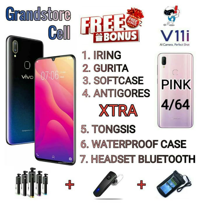 VIVO V11 RAM 4 64 GARANSI RESMI VIVO INDONESIA - Hitam