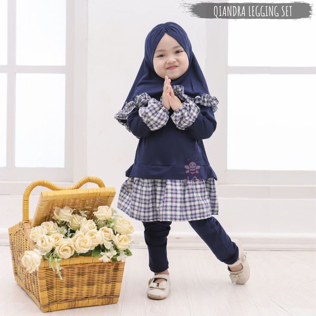 Baju Muslim Anak eLBi Qiandra / Gamis Anak / Baju Gamis Anak Bayi Perempuan 1-6 Tahun